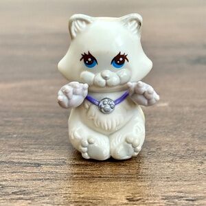 VINTAGE Kenner Littlest Pet Shop Cutesy Kitten Gray Cat Toy 1992 LPS Arm Moves